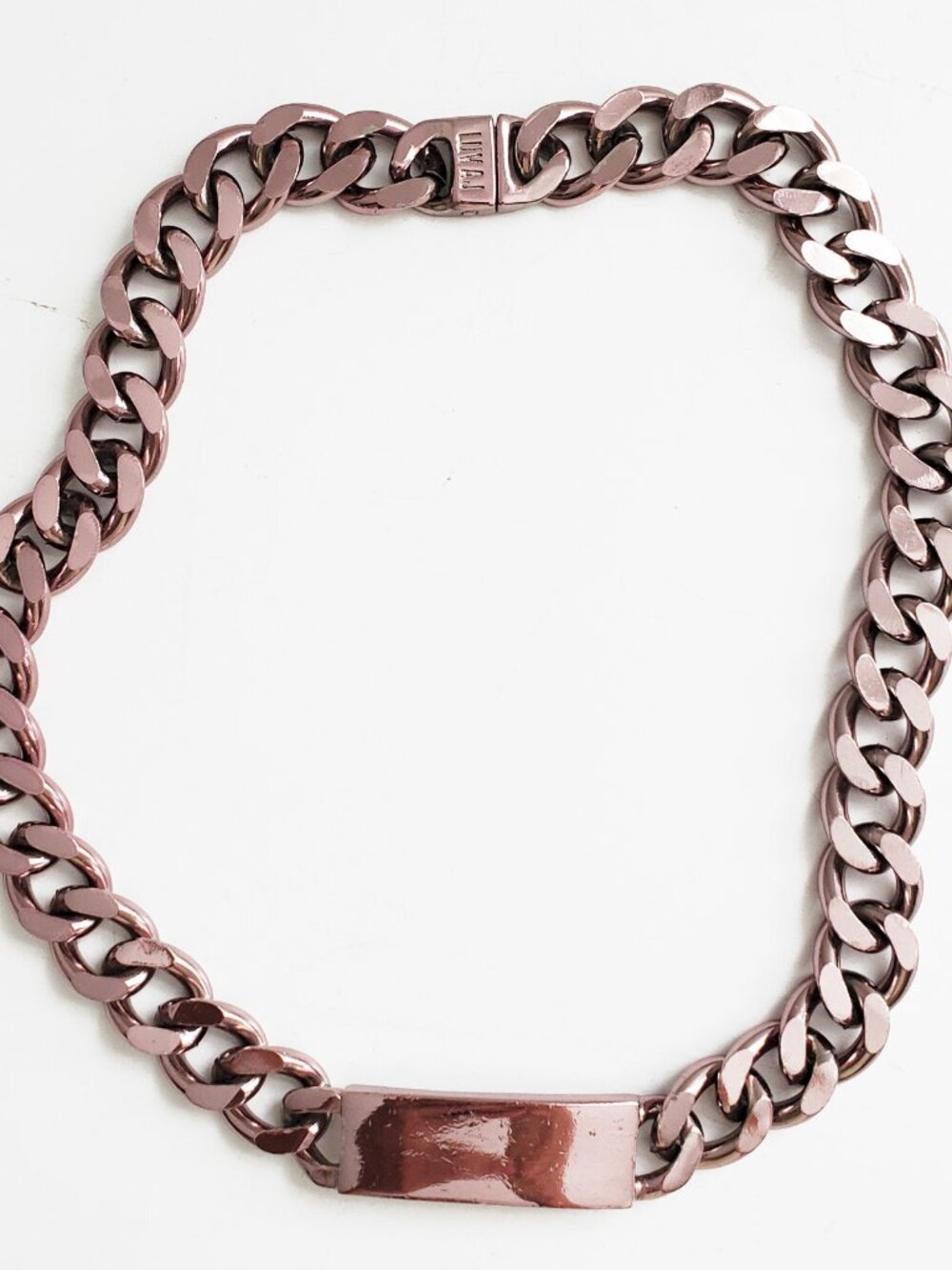 Luv AJ Lavender Curb Chain Necklace NWOT